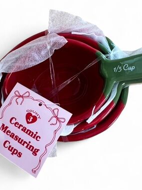 Target Ceramic Measuring Cups Set - Red and Green